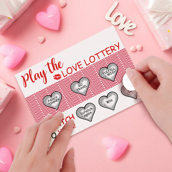 Love Lottery Scratch Card Funny Valentine's Day Scratch off Card