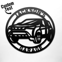 Custom Name Vehicle Round Metal Sign Wall Sign - SantaSocks