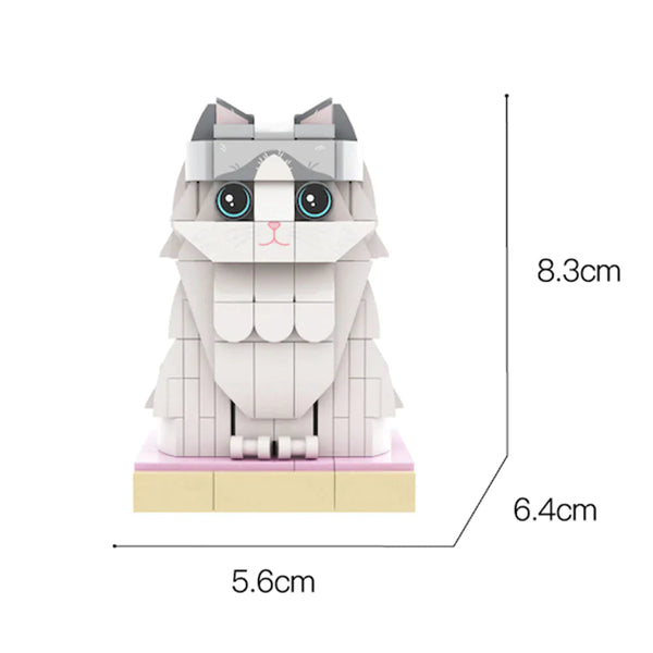 Custom Dragon-Li Brick Figures Fully Body Customizable 1 Cat Photo Small Particle Block Customized Cat Only