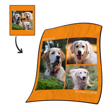 Personalized Photo Blanket Fleece with Text - 3 Photos