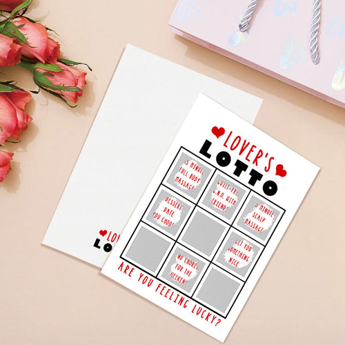 Lover's Lotto Scratch Card Valentine's Day Surprise Funny Scratch off Card - SantaSocks