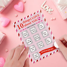 10 Things I Love About You Scratch Card Valentine's Day Scratch off Card - SantaSocks