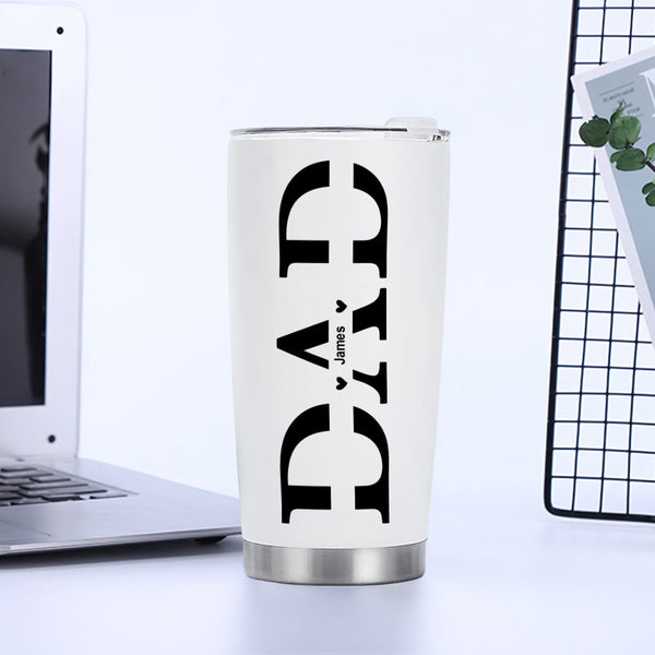 Personalized Dad Travel Mug with Kids' Names Stainless Steel Insulated Travel Mug Father's Day Gift for Dad - SantaSocks