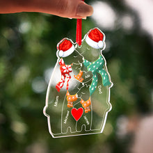 Personalized Names Christmas Bear Family Acrylic Ornament Custom Christmas Keepsake Ornament Christmas Gift Decor