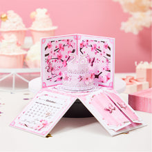Personalized Birthday Exploding Surprise Box Card Custom Cherry Blossoms 3D Pop-Up Greeting Card