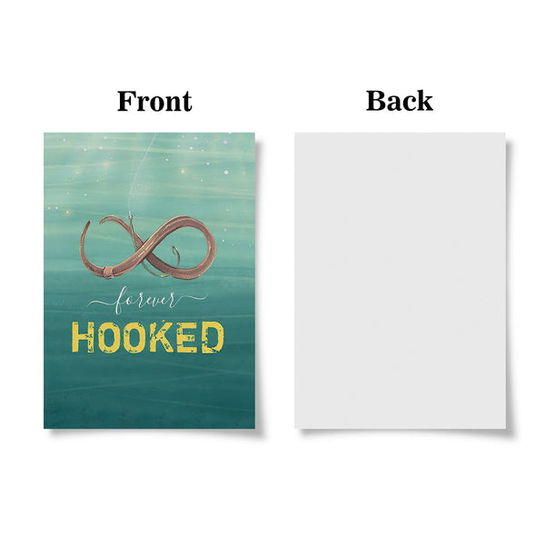 Hooked on You Funny Unique Fish Valentine's Day Greeting Card - SantaSocks