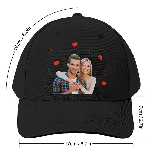 Custom Cap Personalised Photo Baseball Caps Adults Unisex Printed Fashion Caps Gift - Couples