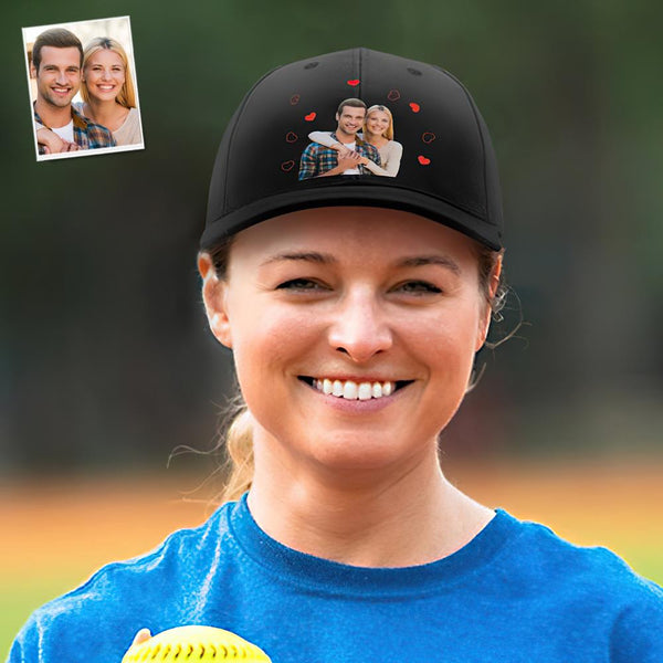Custom Cap Personalised Photo Baseball Caps Adults Unisex Printed Fashion Caps Gift - Couples
