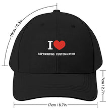 Custom Cap Personalised Baseball Caps with Text Adults Unisex Printed Fashion Caps Gift - I Love