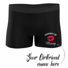 Custom Property of Yours Boxer Shorts for Boyfriend & Husband - Kiss