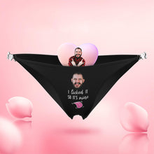 Custom Face Chain Linked Solid Panty Personalized I Licked It Thong Valentine's Day Gift - SantaSocks