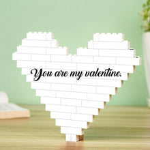 Custom Building Block Puzzle Personalized Heart Shaped Photo & Text Brick Gift for Couples - SantaSocks