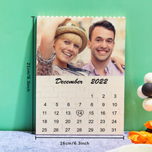 Custom Photo Building Block Puzzle Calendar Important Date Gifts for Him - SantaSocks