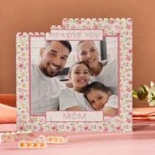 Custom Building Block Puzzle Square Photo Brick Mom We Love You Mother's Day Gift