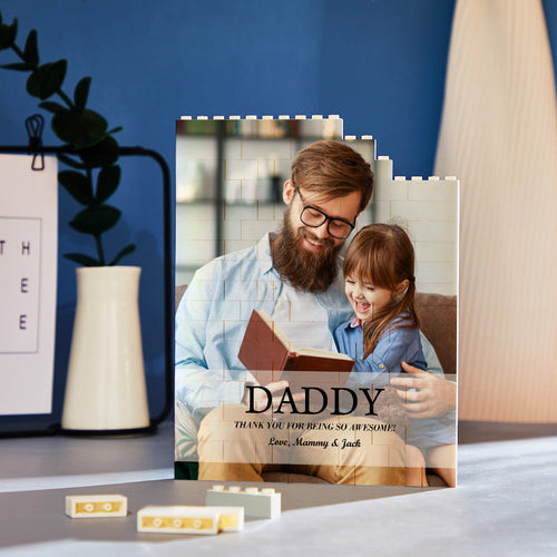 Custom Building Block Puzzle Vertical Building Photo Brick Daddy THANK YOU FOR BEING SO AWESOME!