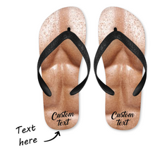 Custom Flip Flops Personalized Flip Flops with Text Summer Beach Slide Sandals - Sexy Muscles