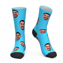 Custom Photo Socks CWZ001 - Blue