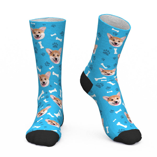 Custom Dog Socks CWZ049 - Smoky Blue