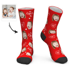 Father's Day Gift Custom Socks Baby Face Socks We Love You Dad