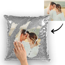 Happy Halloween-Custom Love Photo Magic Sequins Pillow Multicolor Shiny 15.75*15.75