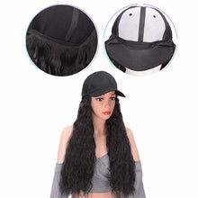 Peaked Cap with Curly Hair Integrated Accessories Black Curly Hair Fashion Modeling Gift