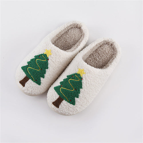 Christmas Slippers Christmas Tree Shoes Home Cotton Slippers