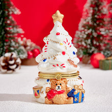 Ceramic Handmade Scented Candle Soy Wax Candle Christmas Gift - Bear White Christmas Tree