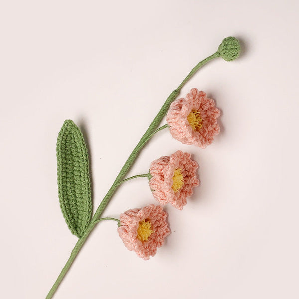 Bell Orchid Crochet Flower Handmade Knitted Flower Gift for Lover Graduation Gift