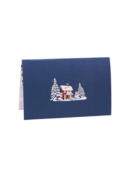 Christmas 3D Pop Up Card Christmas Elk Sleigh Greeting Card