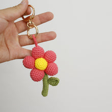 Crochet Flower Keychain Handmade Knitted Bouquet Keychain for Birthday Gift - SantaSocks
