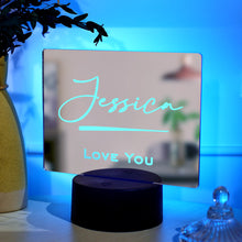 Custom Engraved Mirror Lamp Colorful Night Light Home Gift - SantaSocks