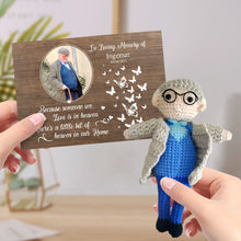 In Loving Memory Personalized Crochet Doll Gifts Handmade Mini Dolls Look alike Your Photo with Custom Memorial Card