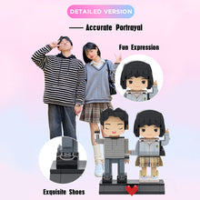 Fully Body Customizable 1 Person Custom Brick Figures Small Particle Block Toy Women's Plaid Shirt