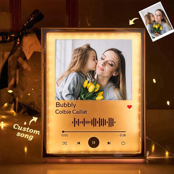 Scannable Custom Music Code Night Light Mirror Music Gifts for Dad Father's Day Gift for Him