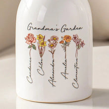 Mother's Day Gifts Personalized Grandma's Garden Custom Birth Month Flower Family Vase