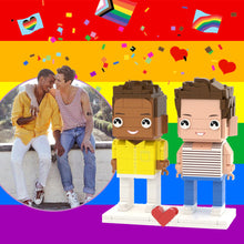 LGBT Gift Customizable Fully Body 2 People Custom Brick Figures Brick Me Figures For Pride Month