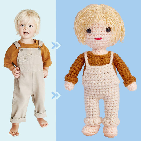 Custom Crochet Doll Personalized Gifts Handwoven Mini Look alike Dolls - Beautiful Woman Doll - photowatch