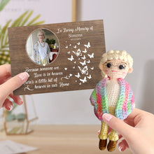 In Loving Memory Personalized Crochet Doll Gifts Handmade Mini Dolls Look alike Your Photo with Custom Memorial Card