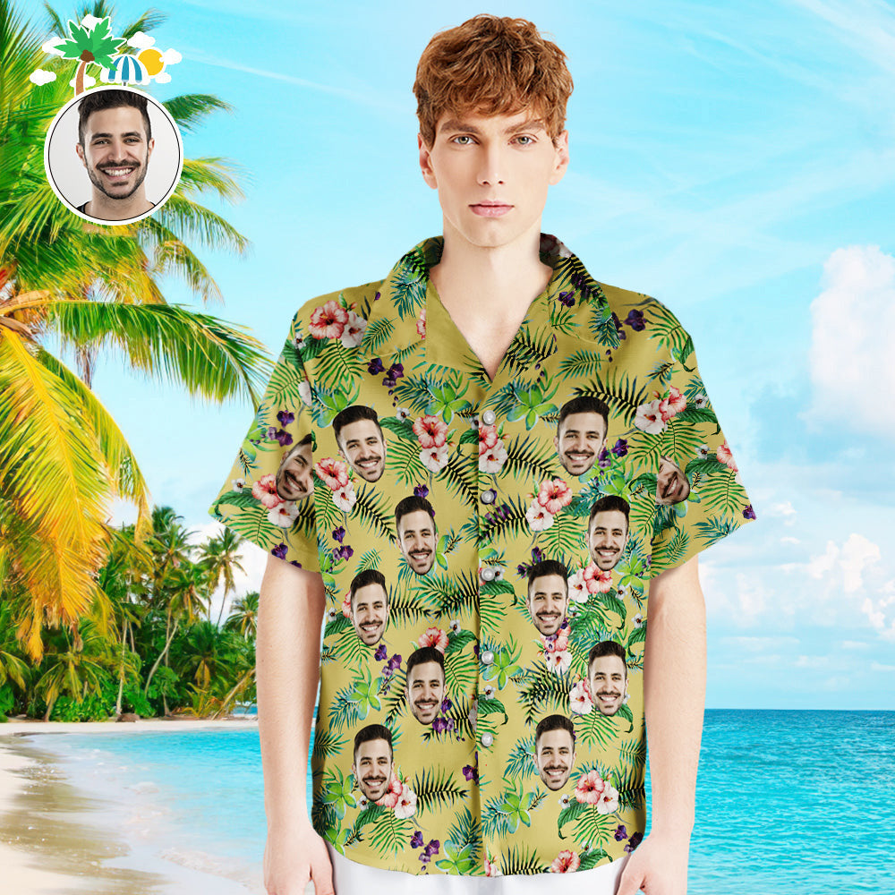 Custom Face Shirt Men's Hawaiian Shirt – SANTASOCKS