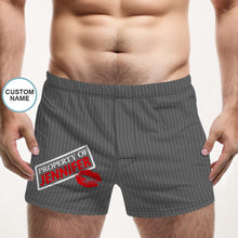 Custom Name Multicolor Striped Print Boxer Shorts Personalized Casual Underwear Gift for Him - SantaSocks