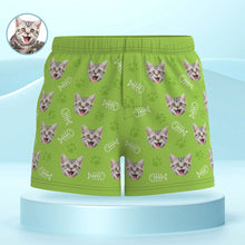 Custom Cat Face Multicolor Boxer Shorts Personalized Casual Underwear Gift for Him - SantaSocks