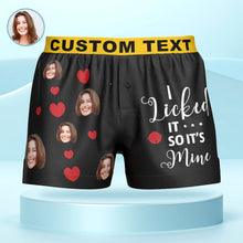 Custom Face Boxer Shorts I LICKED IT Personalized Waistband Casual Underwear for Him - SantaSocks
