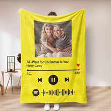 Mother's Day Gift Custom Music Art Gifts Custom Music Blanket Personalized Photo Blanket Unique Gift for Mom