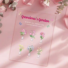 Custom Grandma's Garden Acrylic Plaque Where Things Are Grown With Love