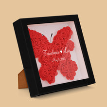 Custom Flower Shadow Box Personalized Name Flower Shadowbox Frame Gift - SantaSocks