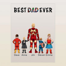 Father's Day Gifts Personalized Acrylic Plaque Superhero Costume Changable Custom Lamp