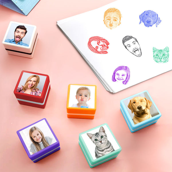 Custom Portrait Stamp Personalized Photo Pet Stamps Gifts for Pet Lover - SantaSocks