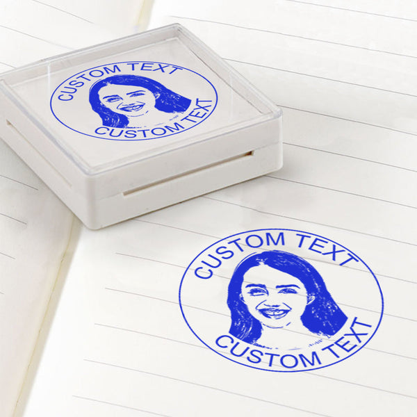 Personalized Face Stamp Custom Portrait Stamps Gifts for Him and Her - SantaSocks