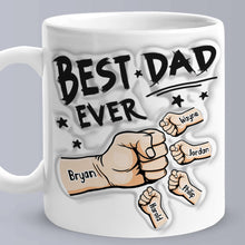 Father's Day Gifts Custom 1-6 Kids Personalized Names 3D Inflated Effect Printed Coffee Mug You are My Best Dad
