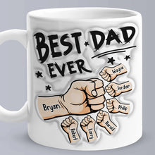 Father's Day Gifts Custom 1-6 Kids Personalized Names 3D Inflated Effect Printed Coffee Mug You are My Best Dad
